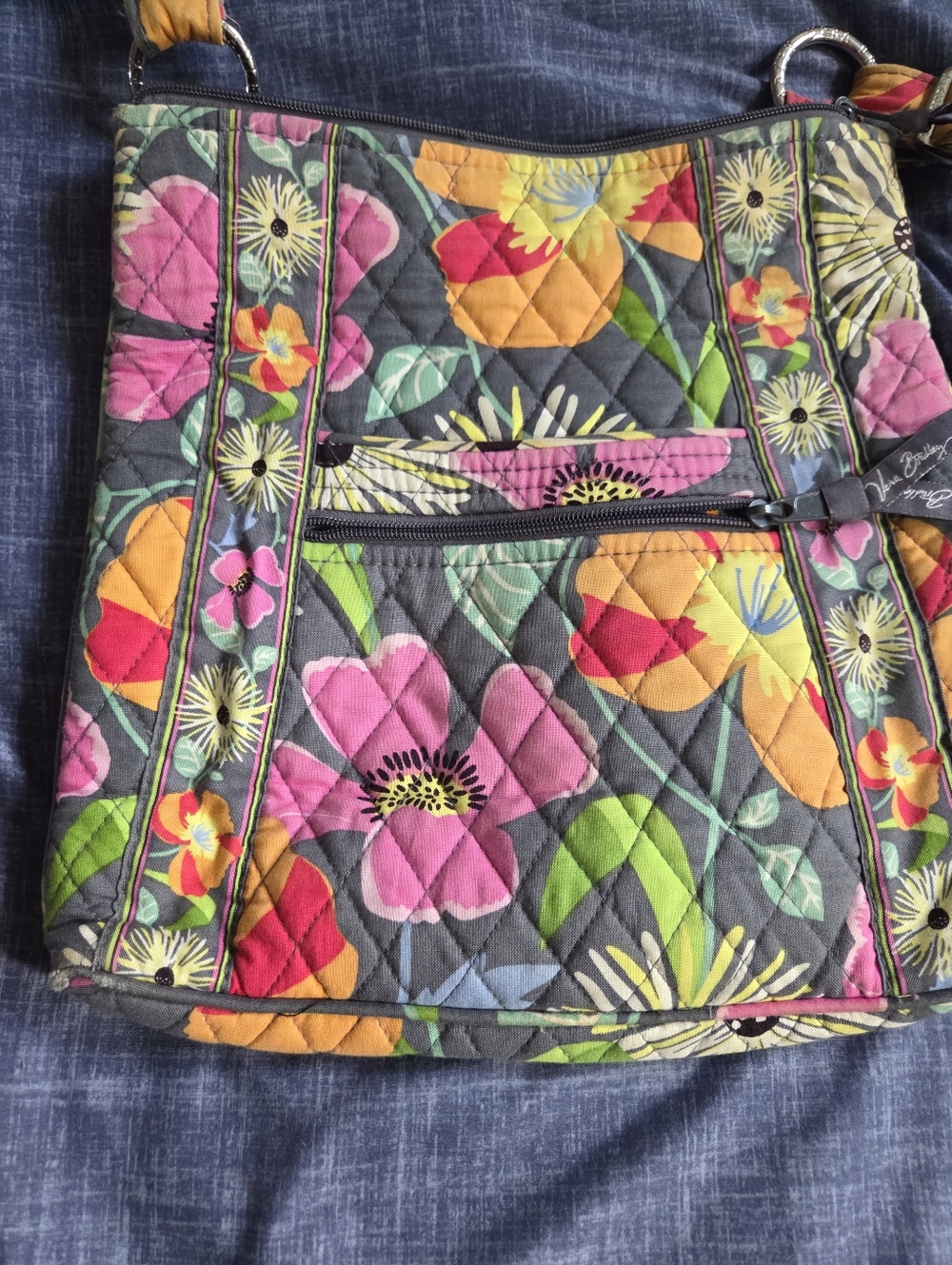 Vera Bradley Tropical Floral Quilted Crossbody Tote - Multicolor